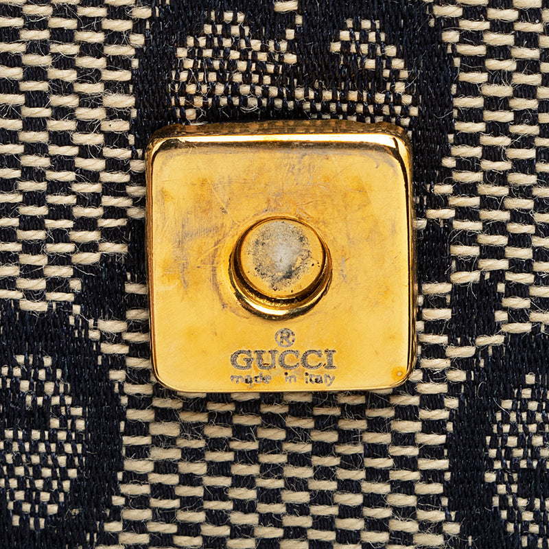 Gucci GG Canvas Bamboo Bar Clutch (SHF-20744)