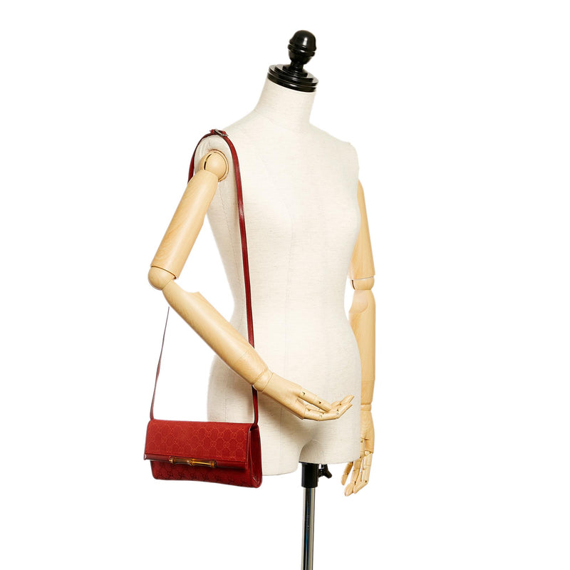 Gucci GG Canvas Bamboo Bar Crossbody Bag (SHG-27209)