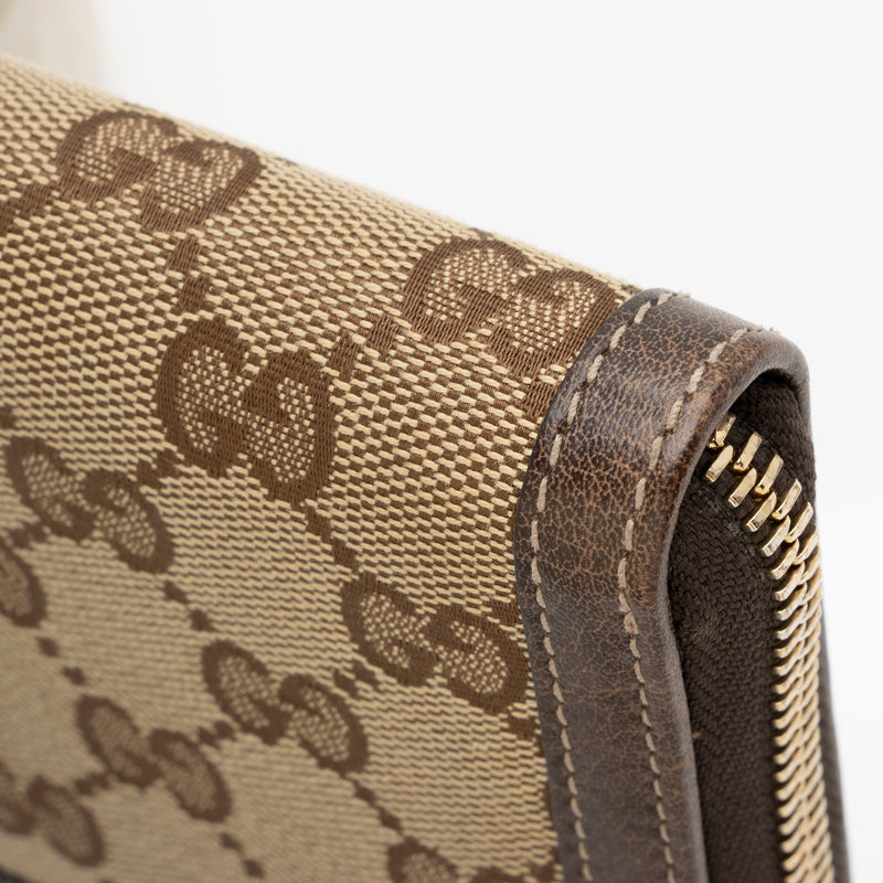 Gucci GG Canvas Bamboo Tassel Zip Around Wallet (SHF-Zzfb3m)