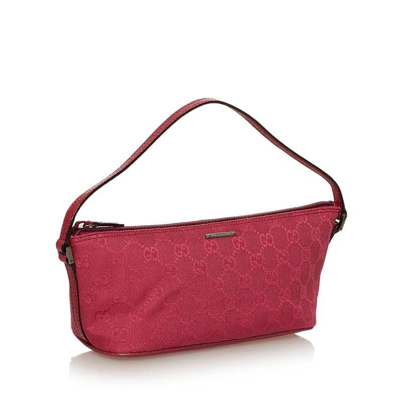 Vintage Gucci Boat Pochette Handbag purse Hand Shoulder Bag Canvas
