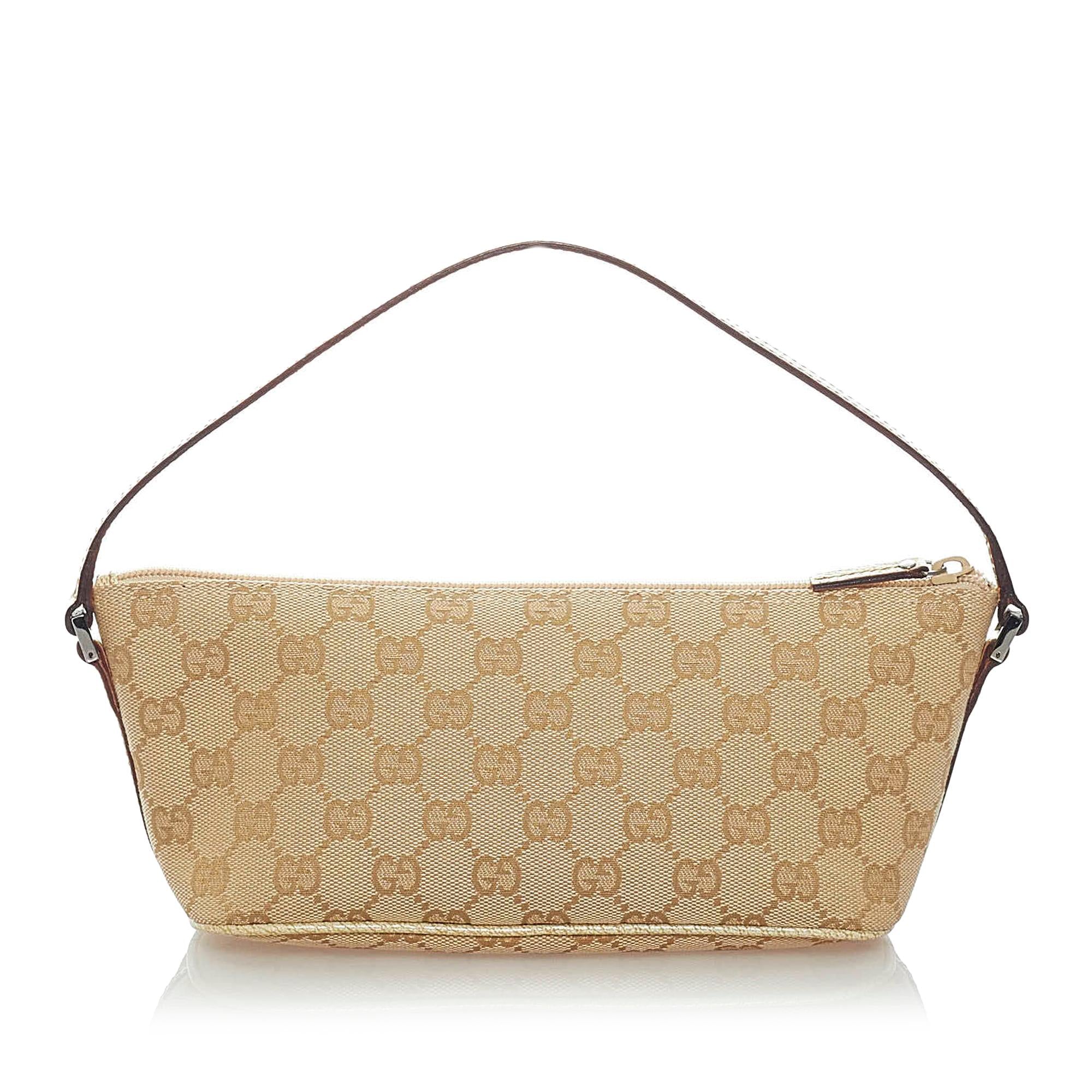 Gucci GG Canvas Boat Baguette (SHG-34659)