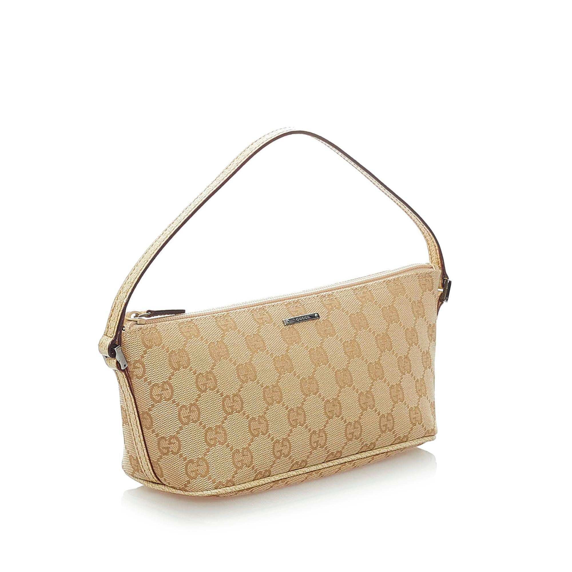 Gucci GG Canvas Boat Baguette (SHG-34659)