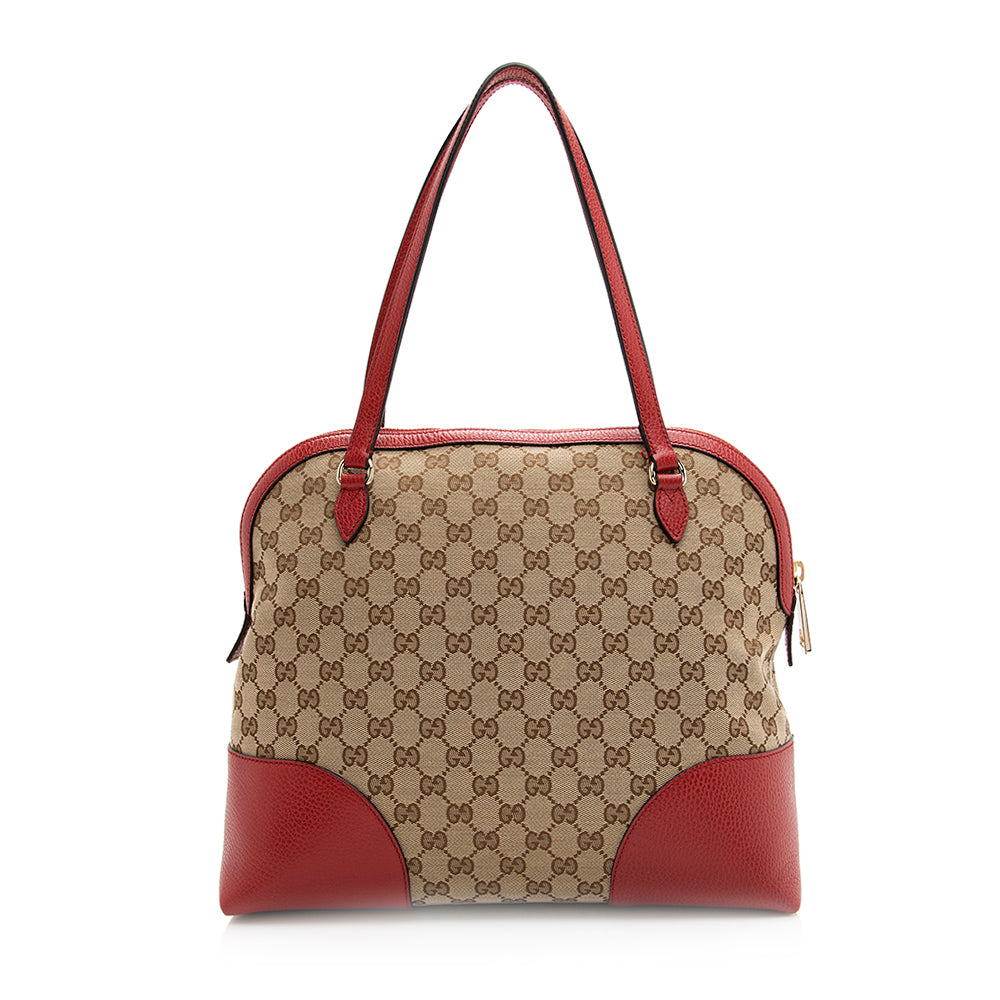 Gucci GG Canvas Bree Dome Shoulder Bag (SHF-20626)
