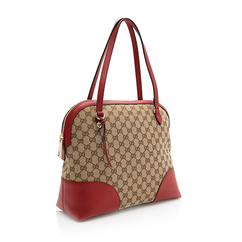 Gucci GG Canvas Shoulder Bag Red