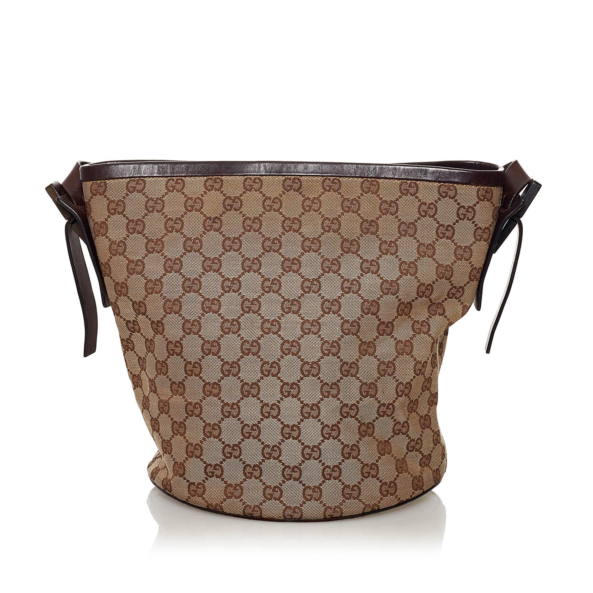 Gucci GG Canvas Bucket Bag (SHG-32842)