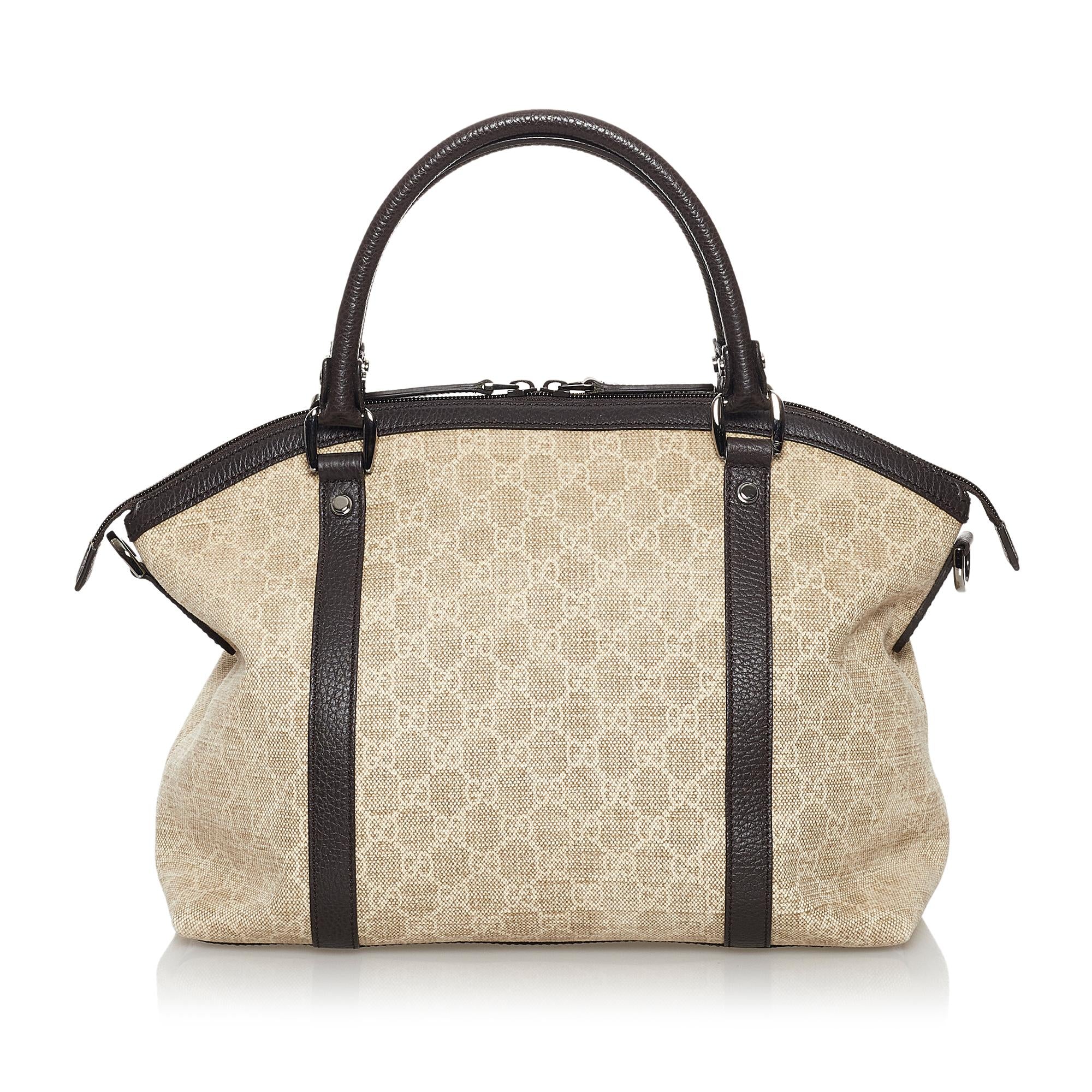 Gucci GG Canvas Charm Dome Satchel (SHG-30969)