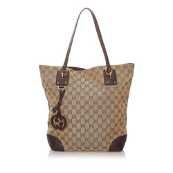 Gucci GG Canvas Charm Tote Bag (SHG-27889)