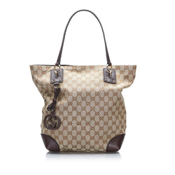 Gucci GG Canvas Charm Tote Bag (SHG-cHdxim)
