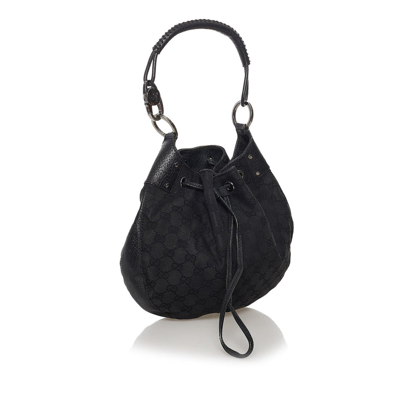 Gucci GG Canvas Drawstring Shoulder Bag (SHG-32220)