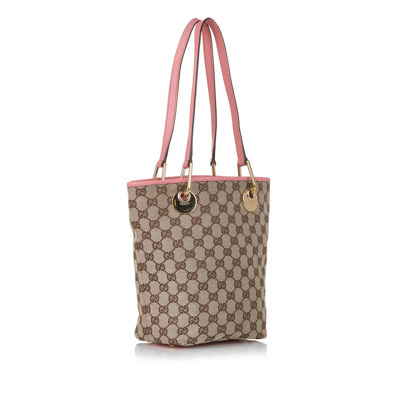 Gucci Original Gg Canvas Bucket Bag in Pink