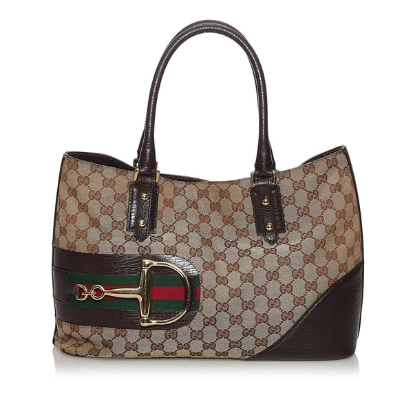 Gucci GG Canvas Hasler Tote Bag (SHG-30923)