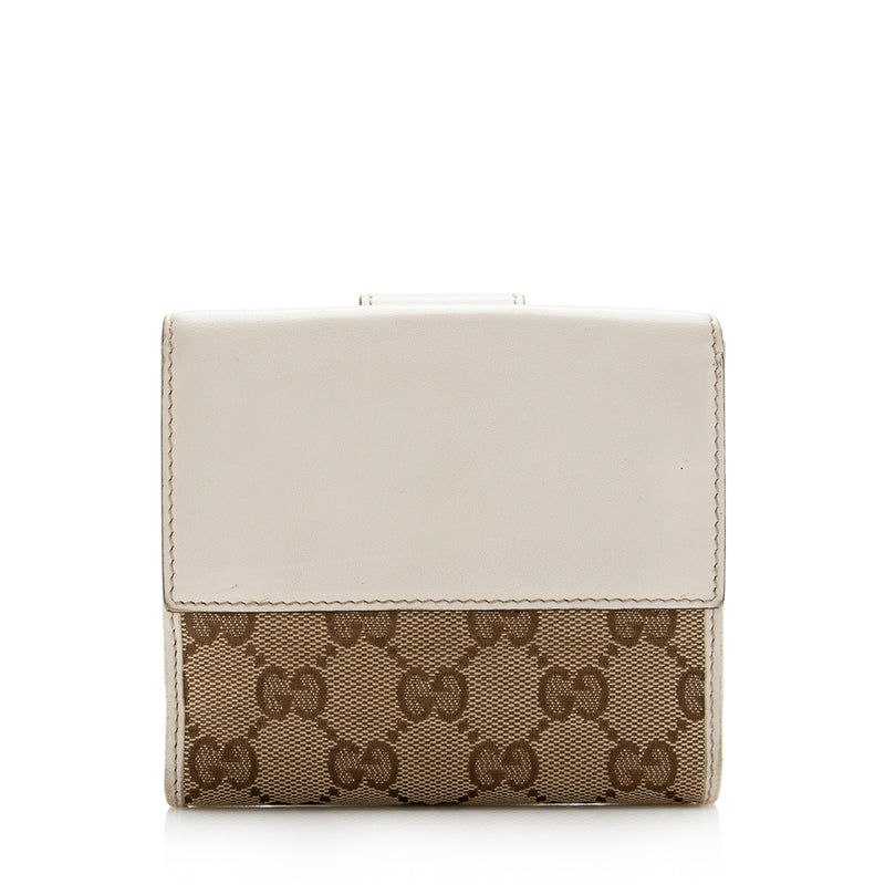 Gucci GG Canvas Heart French Compact Wallet (SHF-17615)