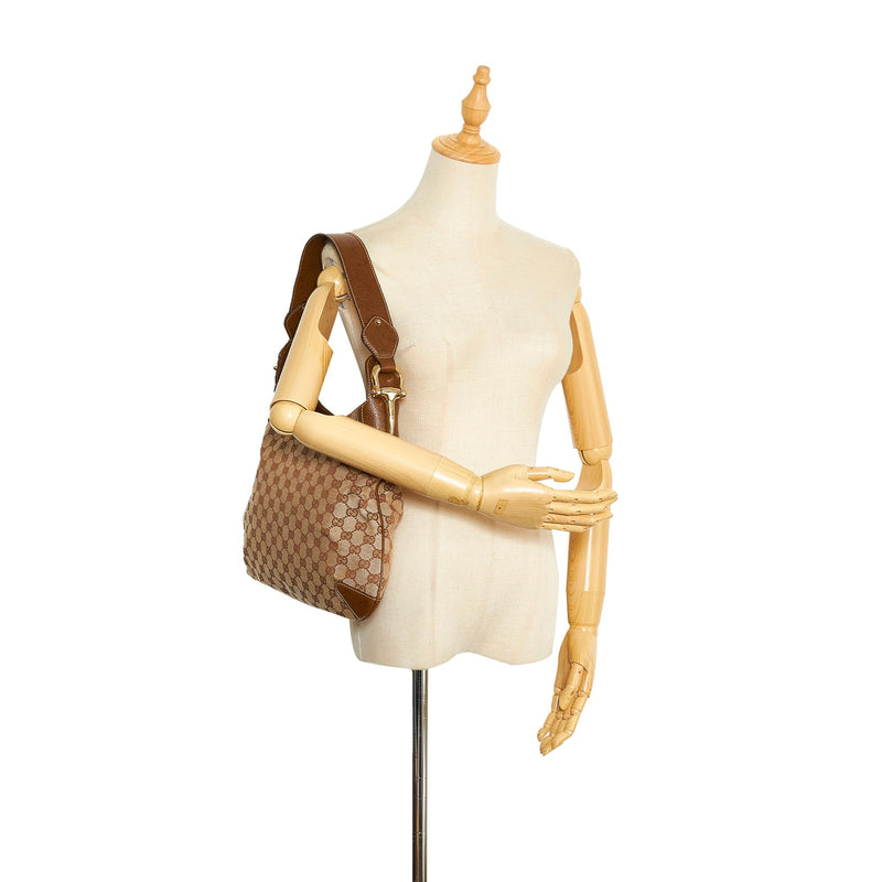 Gucci GG Canvas Horsebit Creole Hobo Bag (SHG-y6YgpM)