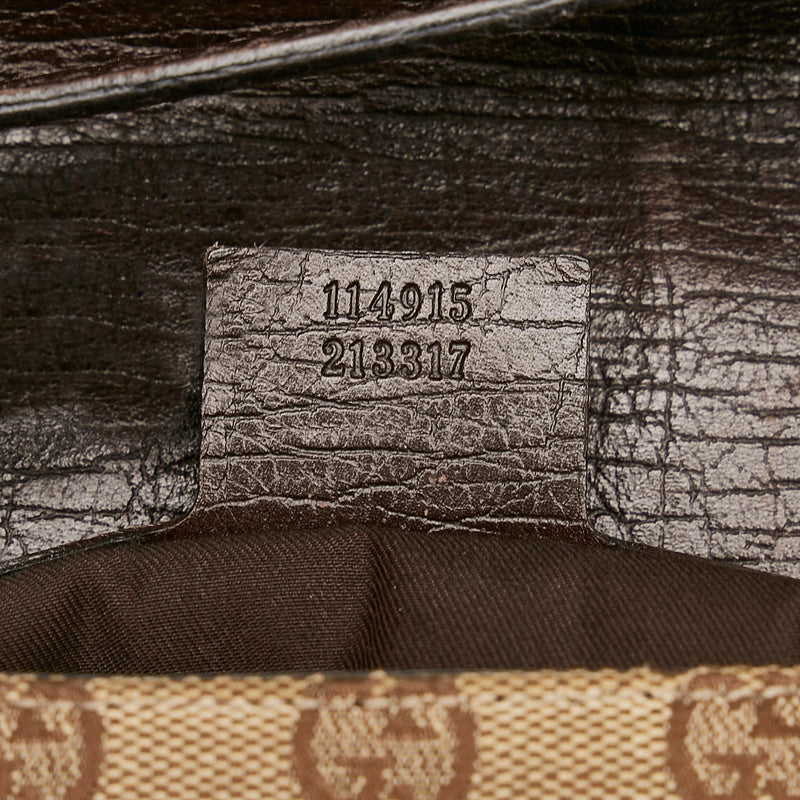 Gucci GG Canvas Horsebit Shoulder Bag (SHG-cAREcT)
