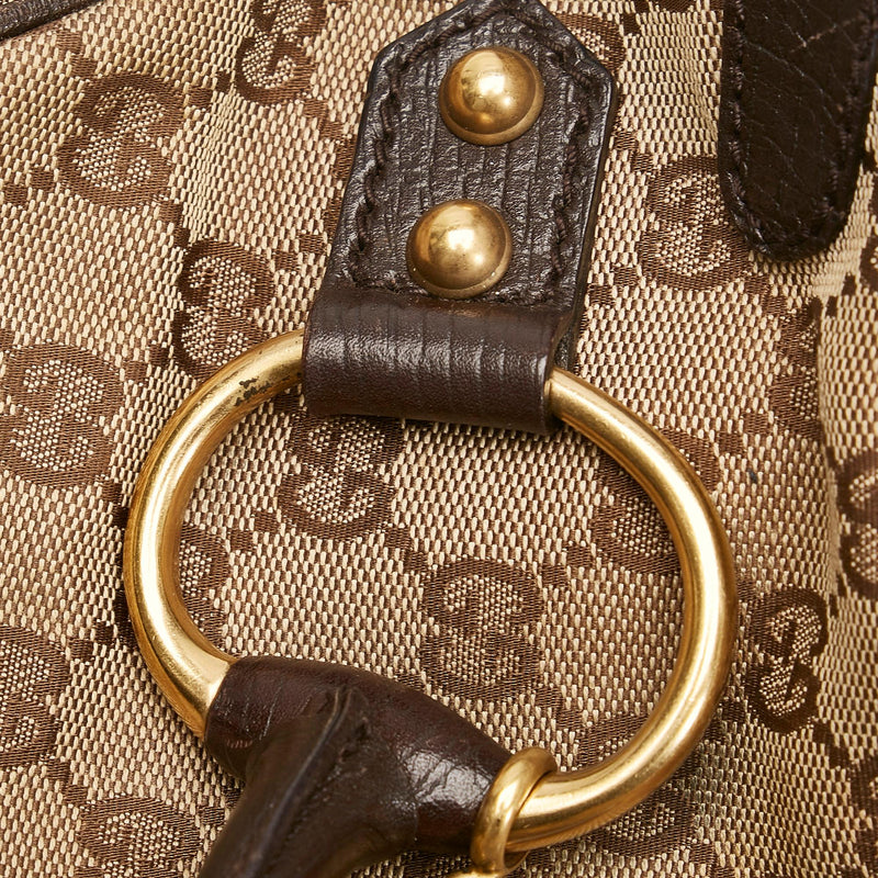 Gucci GG Canvas Horsebit Shoulder Bag (SHG-cAREcT)