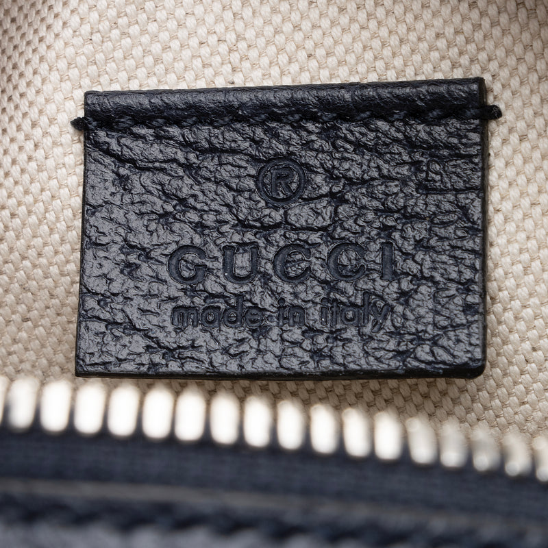 Gucci GG Canvas Interlocking G Patch Round Shoulder Bag (SHF-23569)