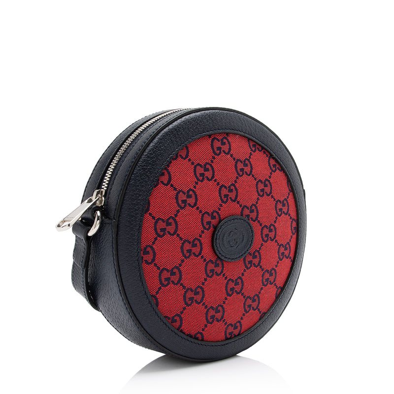 Gucci GG Canvas Interlocking G Patch Round Shoulder Bag (SHF-23569) – LuxeDH