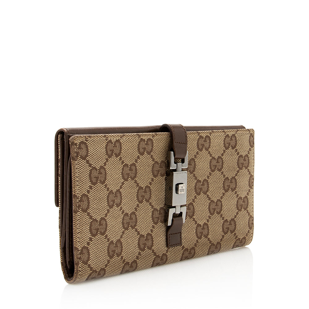 Gucci GG Canvas Jackie Long Wallet (SHF-20730)
