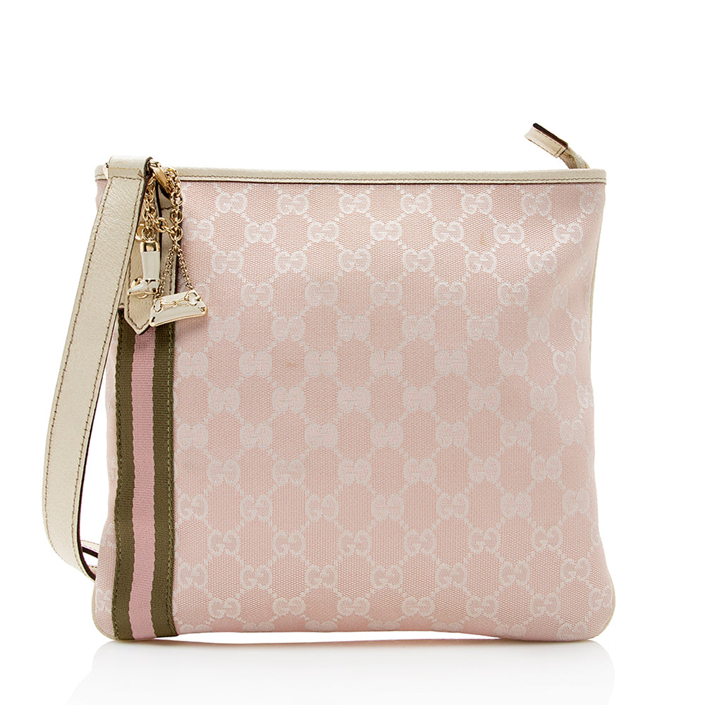 Gucci GG Canvas Jolicoeur Messenger Bag (SHF-20707)