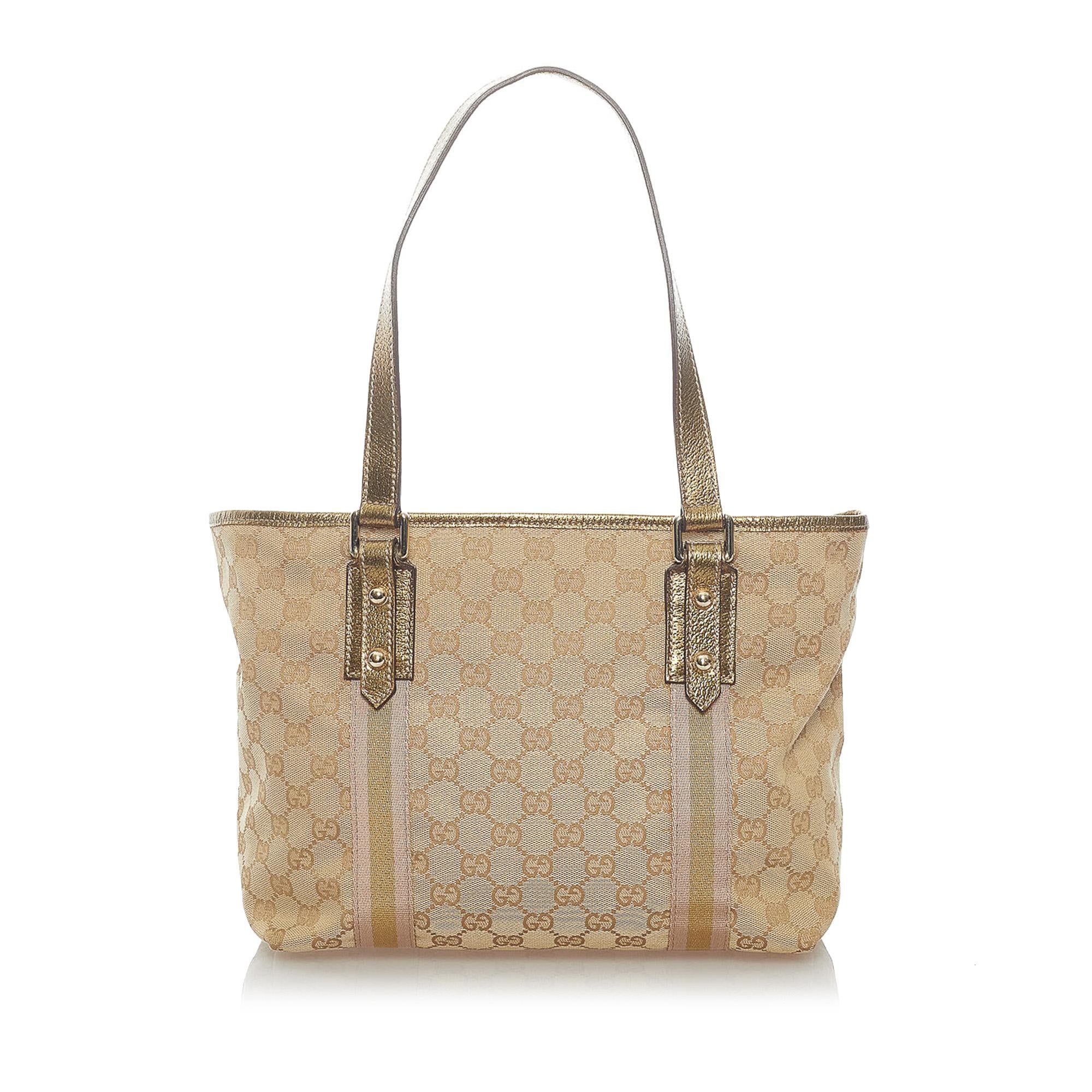 Gucci GG Canvas Jolicoeur Tote Bag (SHG-34745)