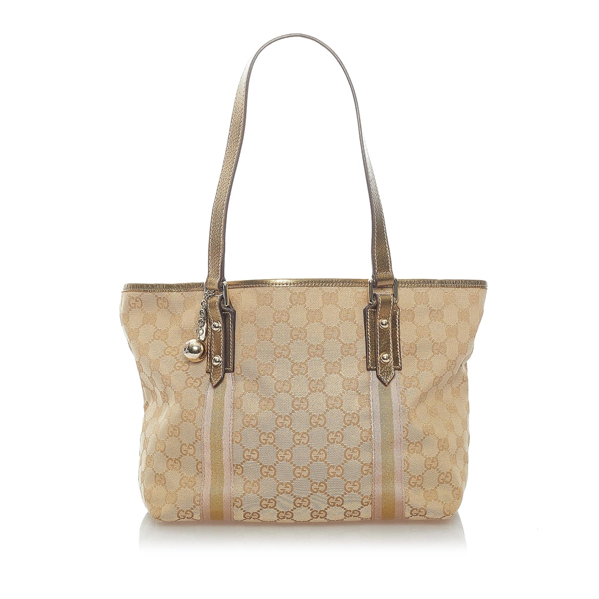 Gucci GG Canvas Jolicoeur Tote Bag (SHG-34745)