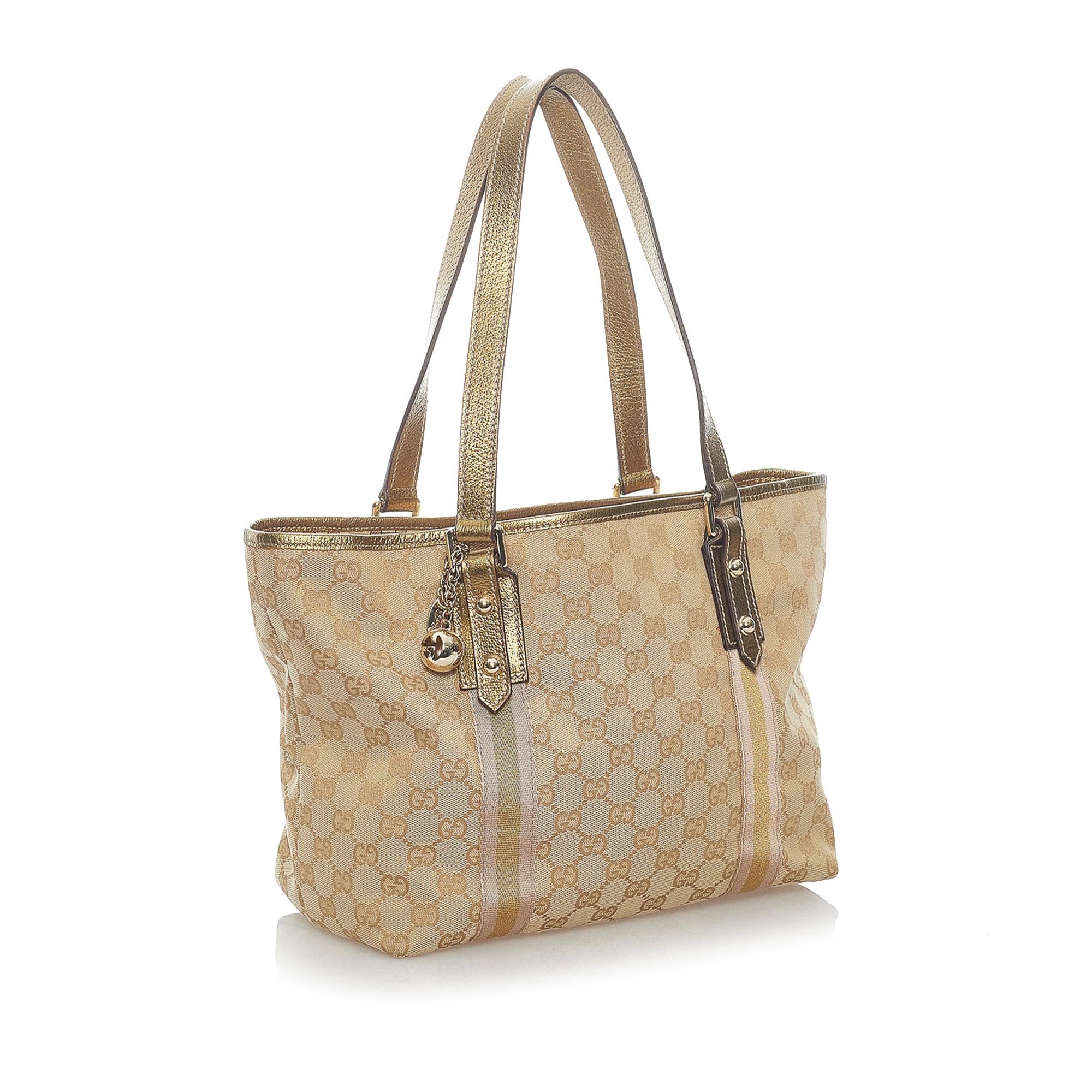 Gucci GG Canvas Jolicoeur Tote Bag (SHG-34745)