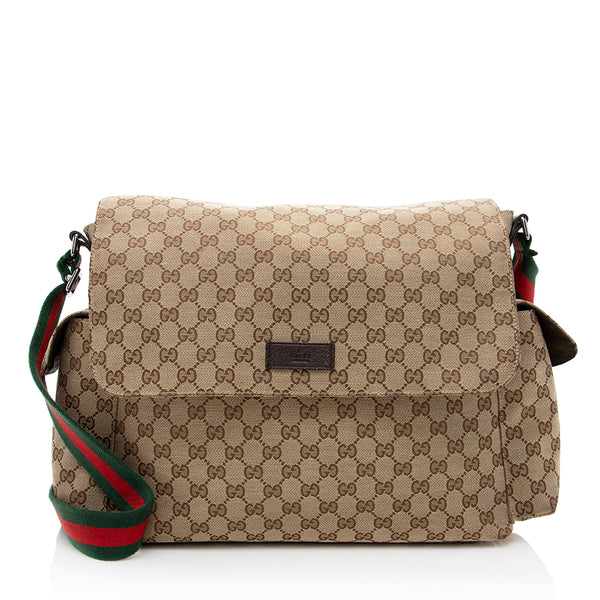 Gucci GG Canvas Large Messenger Bag (SHF-19176)