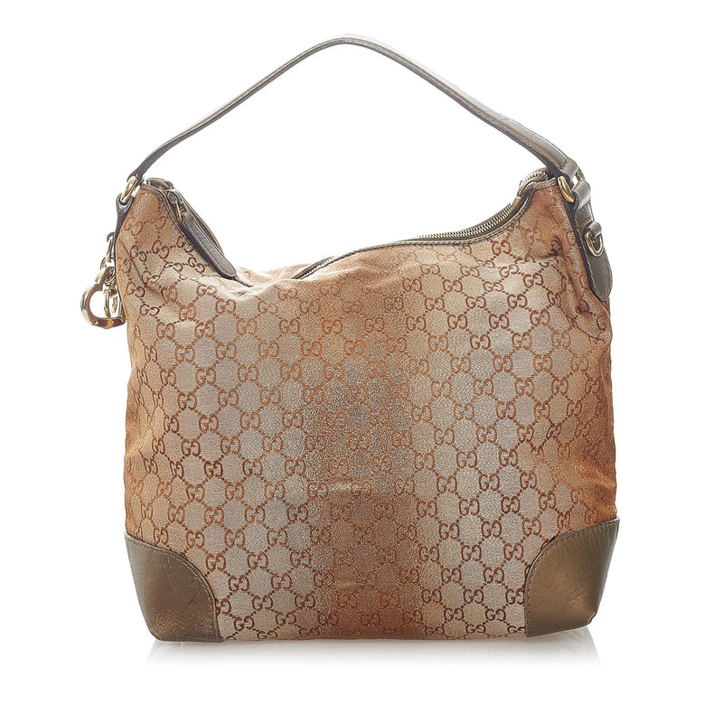 Gucci GG Canvas Lurex Heart Bit Tote Bag (SHG-31986)