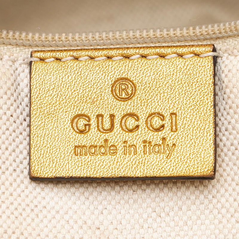 Gucci GG Canvas Metallic Leather Sukey Large Tote (SHF-22504)