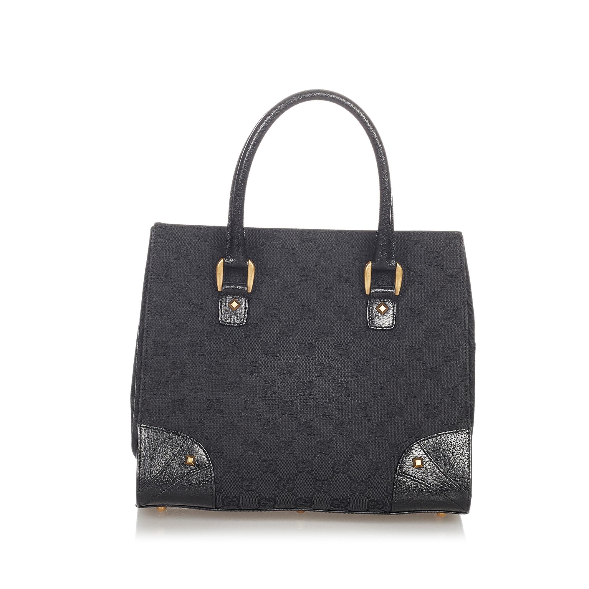 Gucci GG Canvas Nailhead Handbag (SHG-23804)