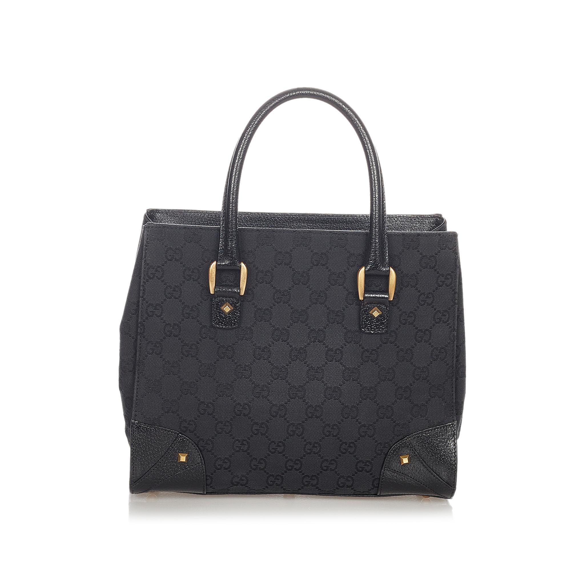 Gucci GG Canvas Nailhead Handbag (SHG-23804)