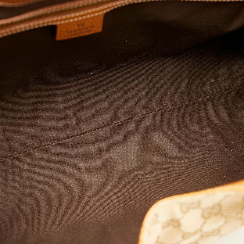 Gucci GG Canvas Nailhead Jackie Shoulder Bag (SHG-24984)