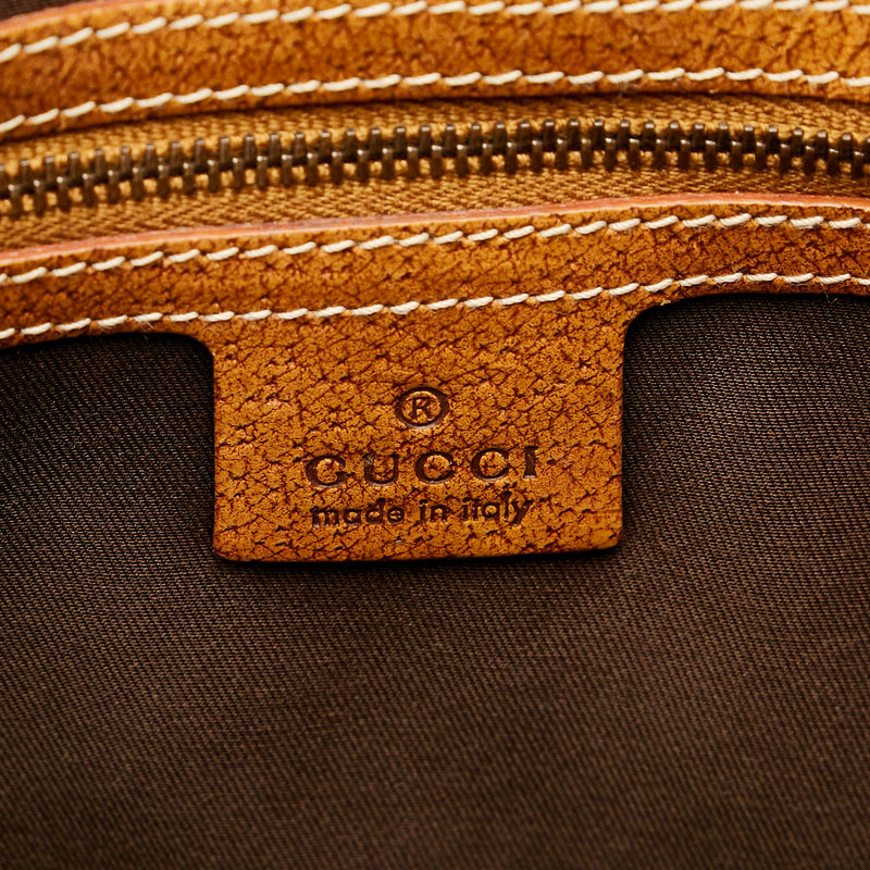 Gucci GG Canvas Nailhead Jackie Shoulder Bag (SHG-24984)