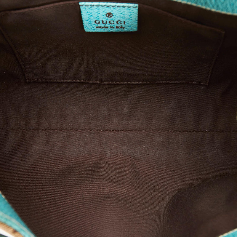 Gucci GG Canvas Nailhead Jackie Shoulder Bag (SHG-32595)