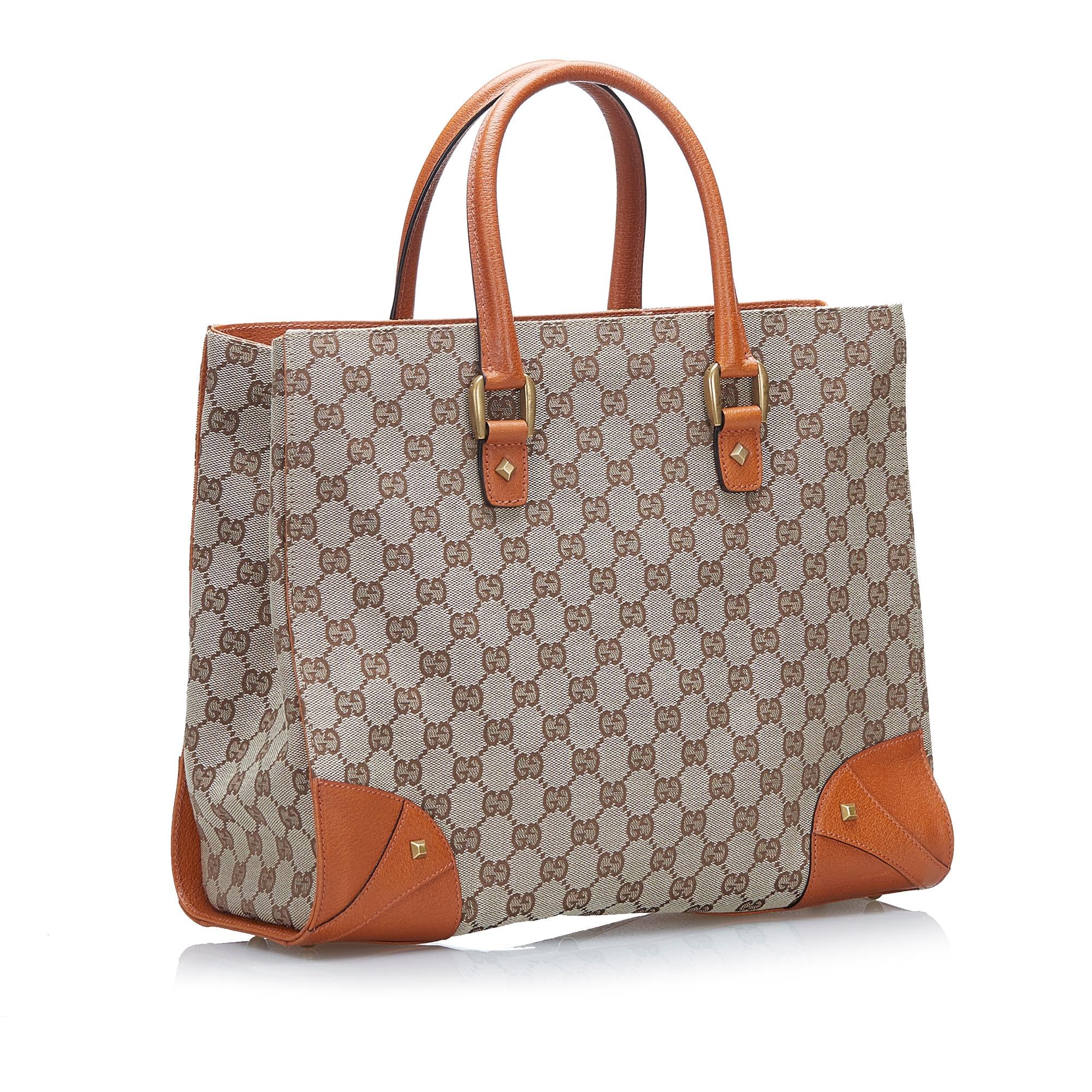 Gucci GG Canvas Nailhead Tote (SHG-37933)