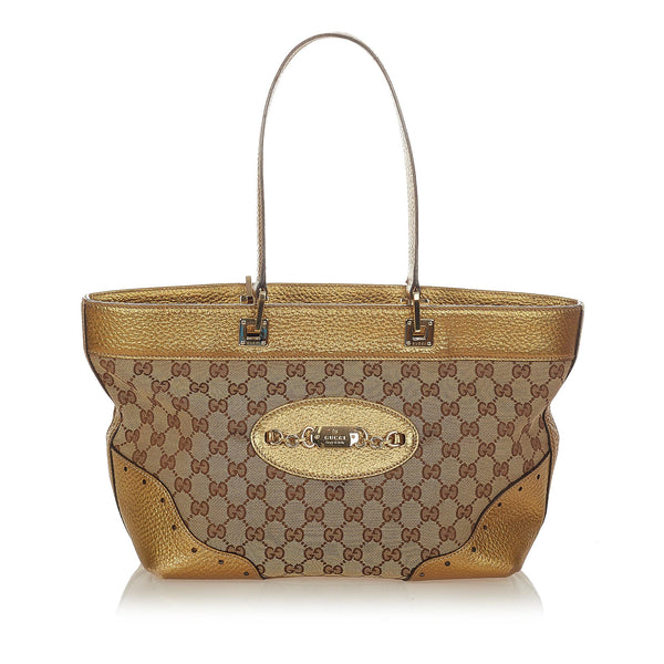 Gucci GG Canvas Punch Tote Bag (SHG-26588)