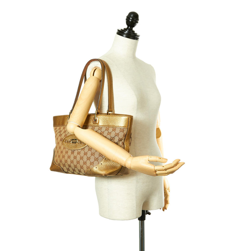 Gucci GG Canvas Punch Tote Bag (SHG-26588)