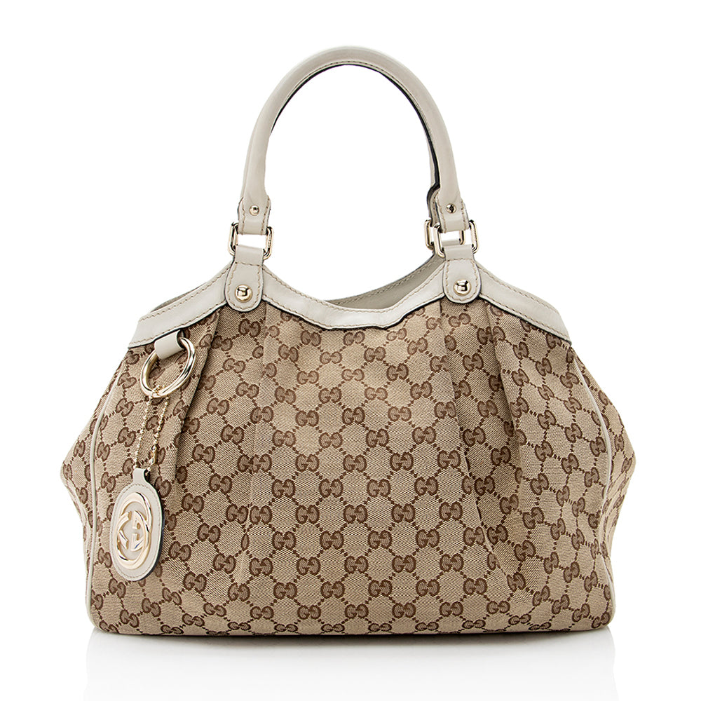 Gucci GG Canvas Sukey Medium Tote (SHF-20695)