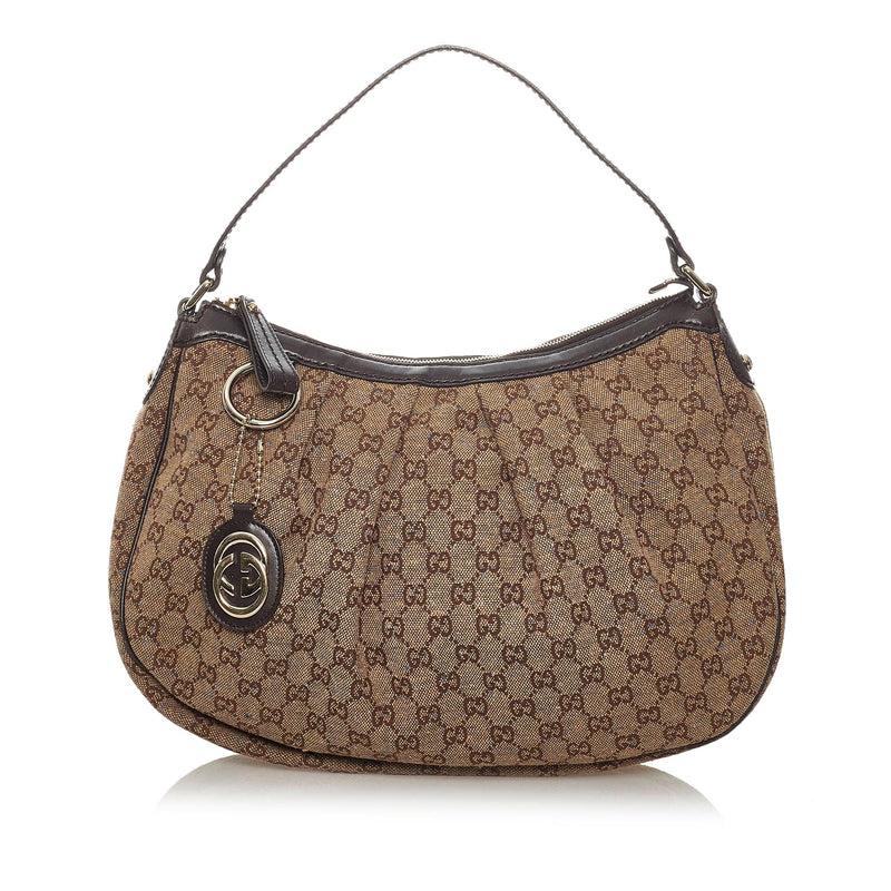 Gucci GG Canvas Sukey Shoulder Bag (SHG-28750)