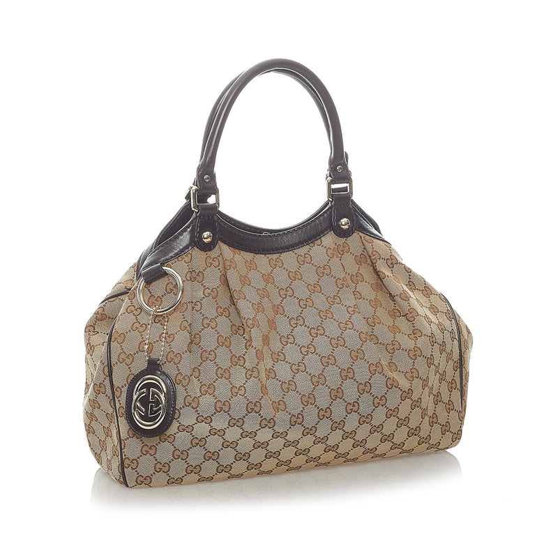 Gucci GG Canvas Sukey Tote Bag (SHG-32032)