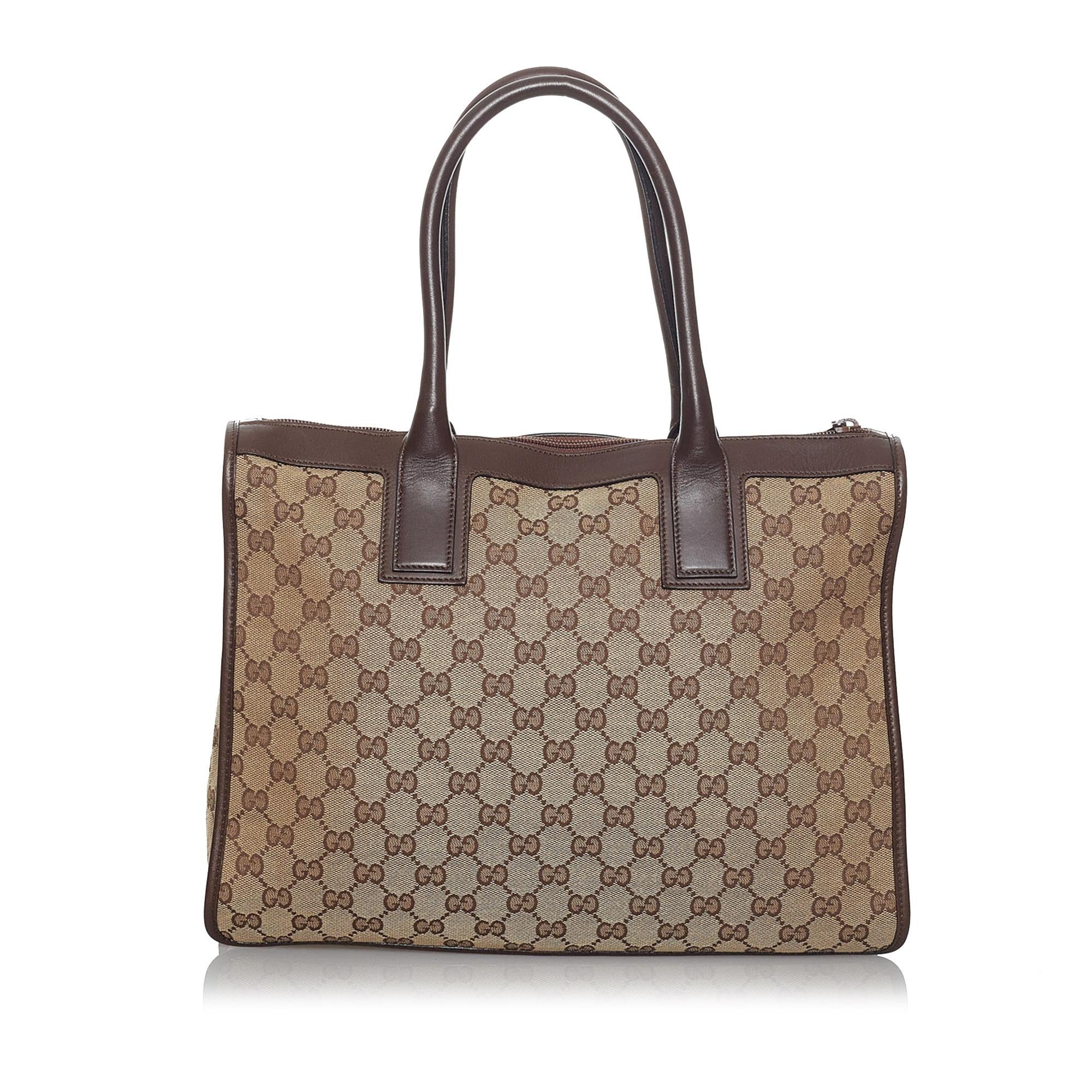 新品未使用・タグ付きGUCCI GG 箱・袋付き Gucci GG Canvas Tote bag (SHG-35084)