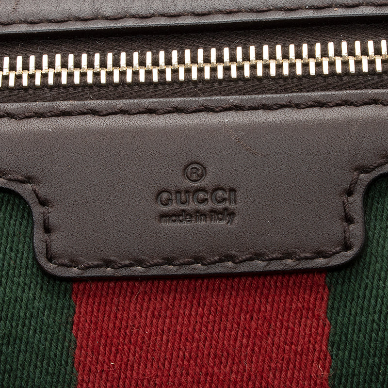 Gucci GG Canvas Vintage Web Medium Boston Bag (SHF-19337)