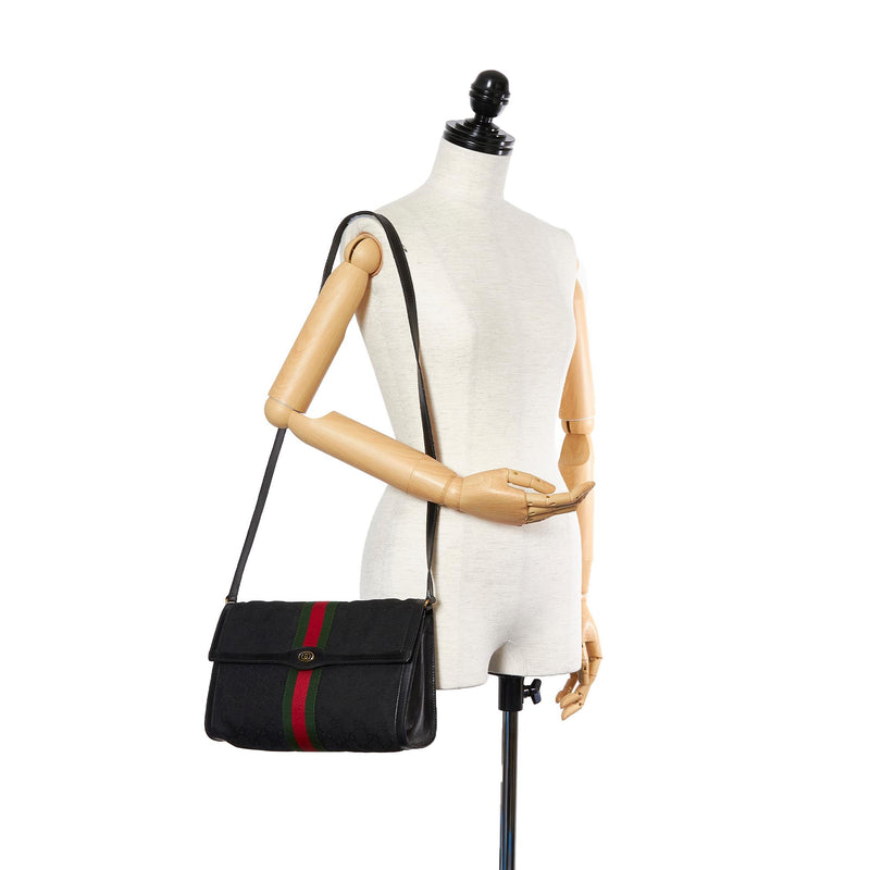 Gucci GG Canvas Web Crossbody Bag (SHG-23753)