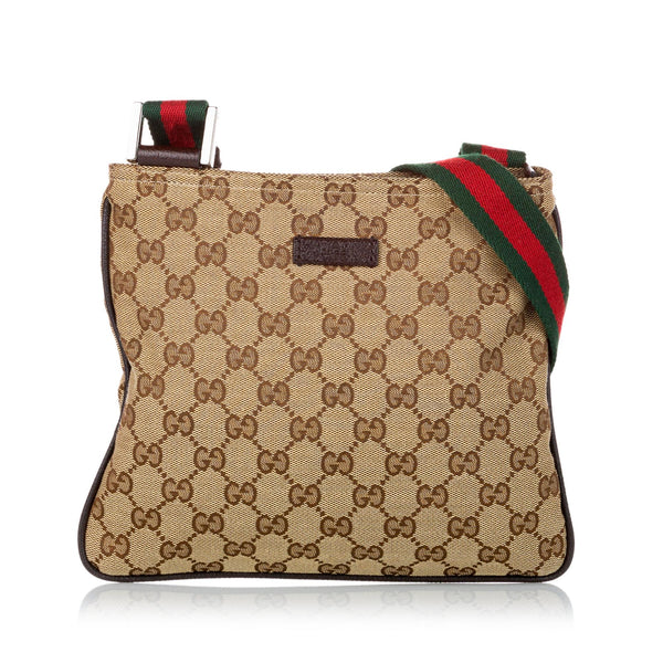 Gucci GG Canvas Web Crossbody Bag (SHG-30989)