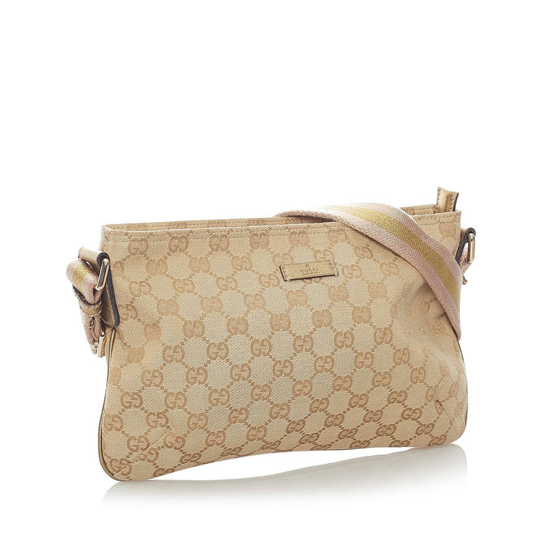 Gucci GG Canvas Web Crossbody Bag (SHG-32662)