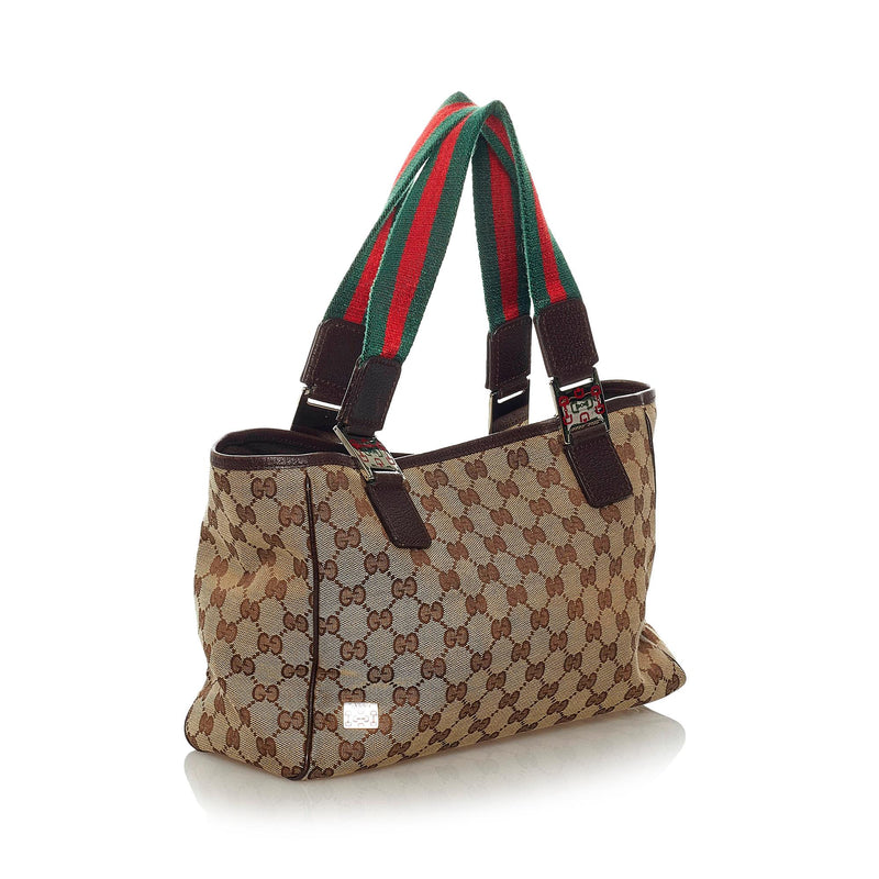 Gucci GG Canvas Web Handbag (SHG-29367)