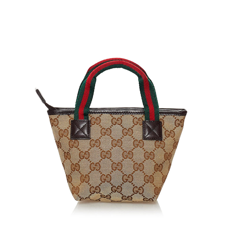 Gucci GG Canvas Web Handbag (SHG-32691)