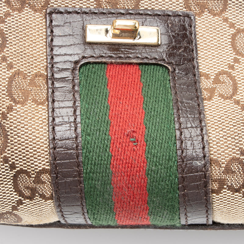 Gucci GG Canvas Web Junco Large Shoulder Bag (SHF-23497)