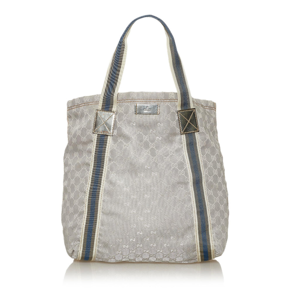 Gucci GG Canvas Web Tote Bag (SHG-36181) – LuxeDH