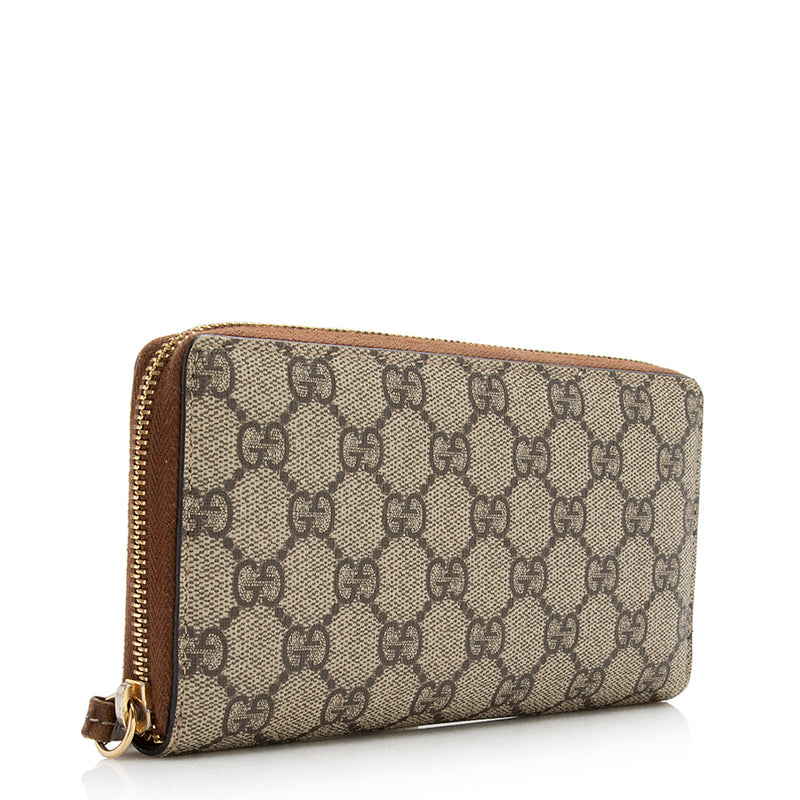 Gucci GG Canvas Zip Around Wallet (SHF-21220)